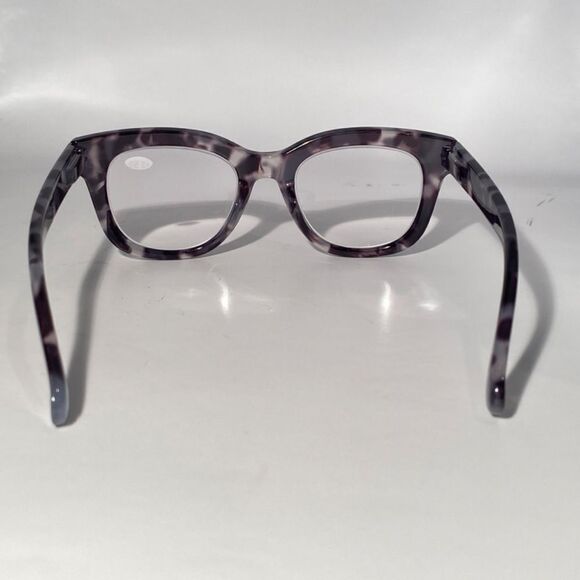 1145 Mona Reading Glasses 2.50 Sq Eyeglasses Grey and Black Tortoise Frames NWT - Picture 5 of 9